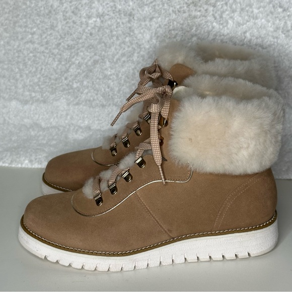 Cole Haan Women's Zerogrand Explorer Upstate Waterproof Wedge Hiker Boots - Picture 3 of 9